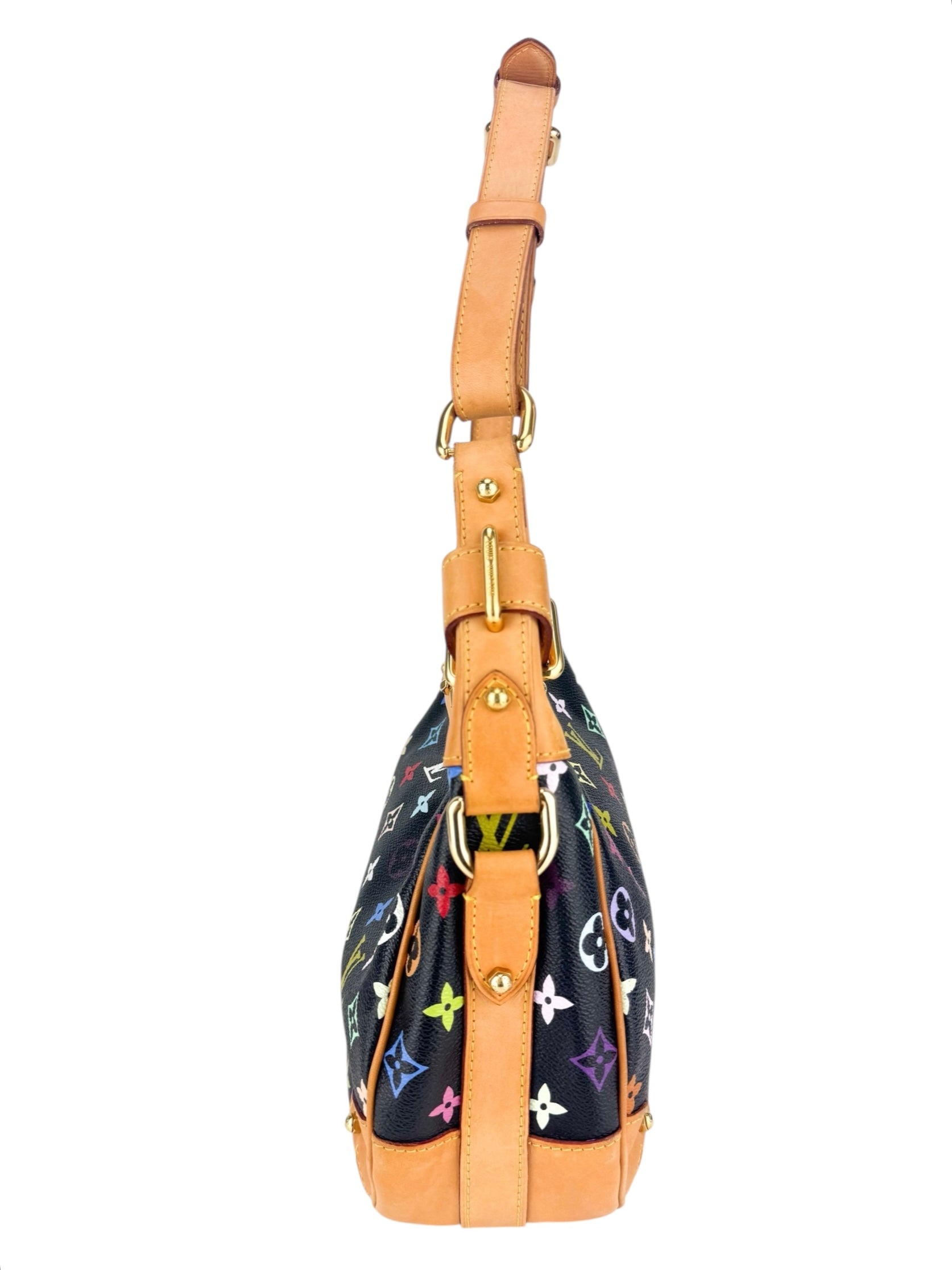 Louis Vuitton Multicolor Noir Monogram Leather Greta Shoulder Bag
