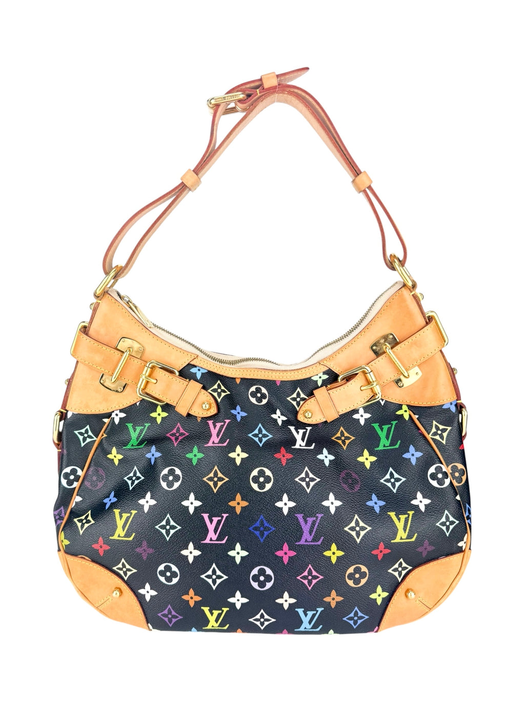 Louis Vuitton Multicolor Noir Monogram Leather Greta Shoulder Bag