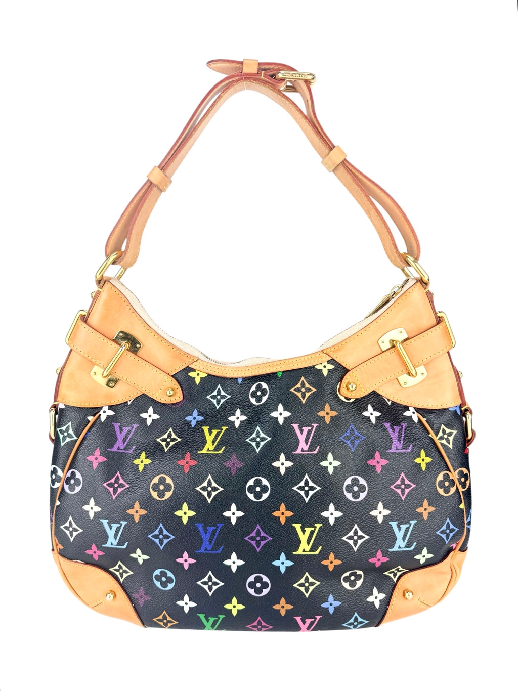 Louis Vuitton Multicolor Noir Monogram Leather Greta Shoulder Bag