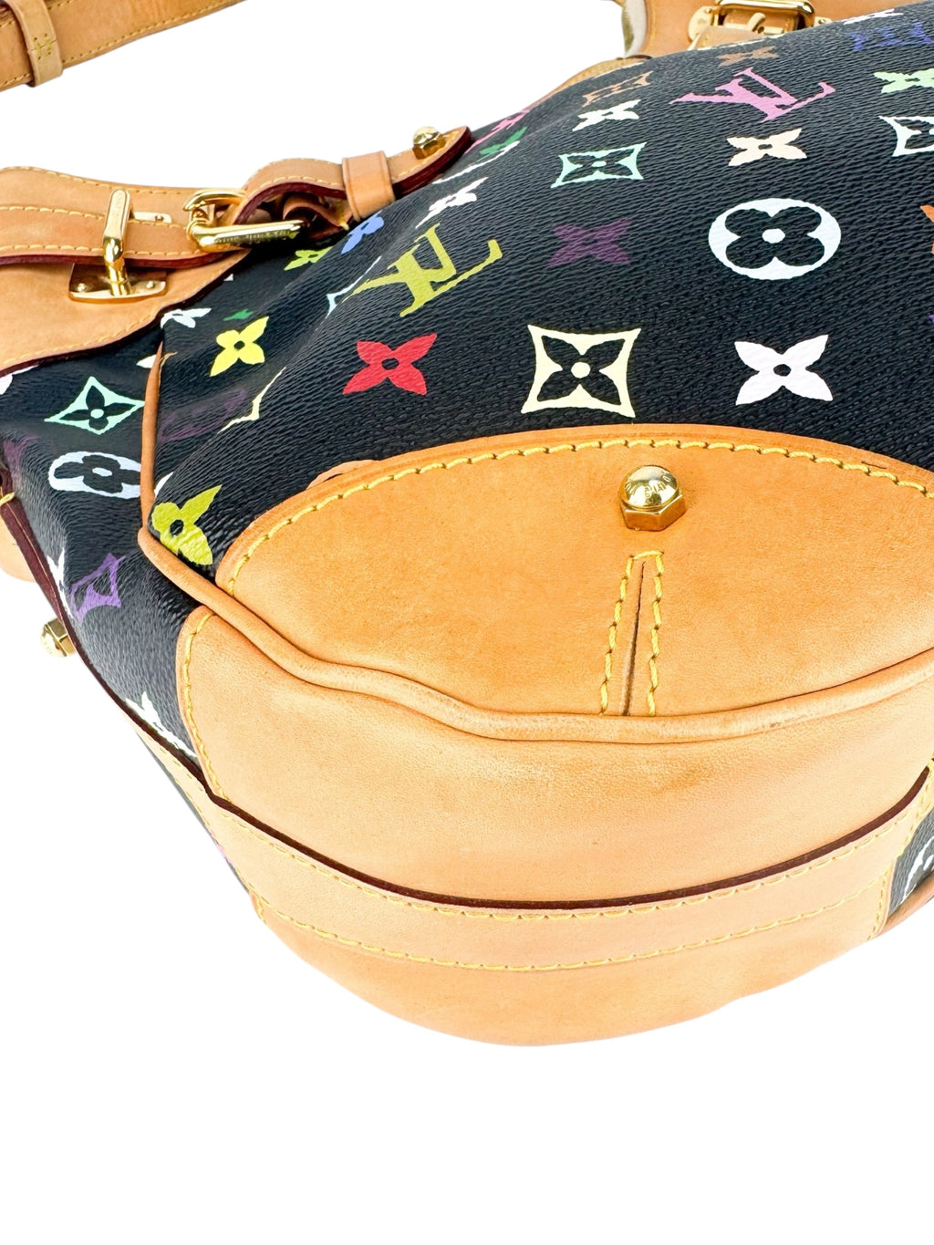 Louis Vuitton Multicolor Noir Monogram Leather Greta Shoulder Bag