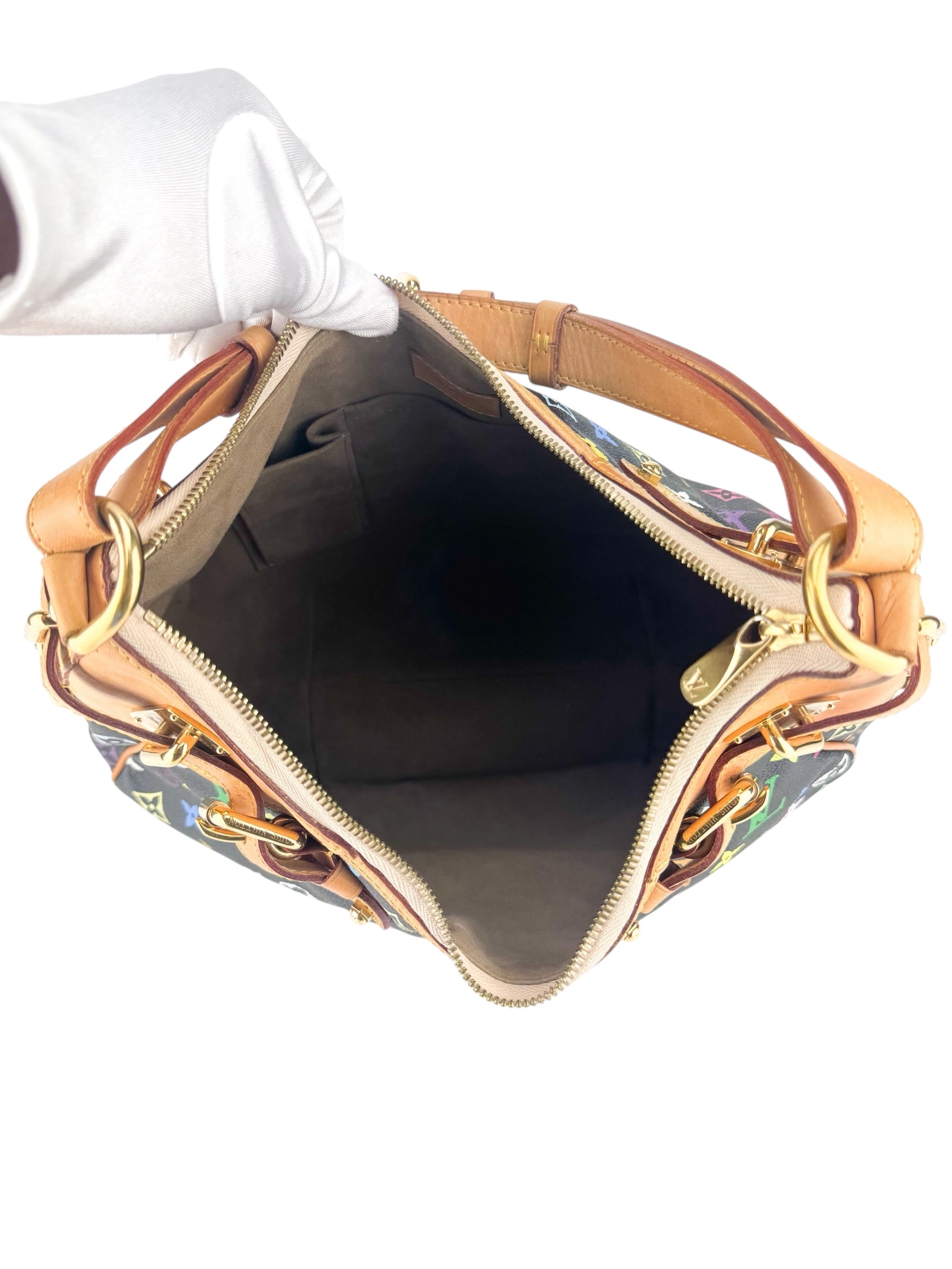 Louis Vuitton Multicolor Noir Monogram Leather Greta Shoulder Bag