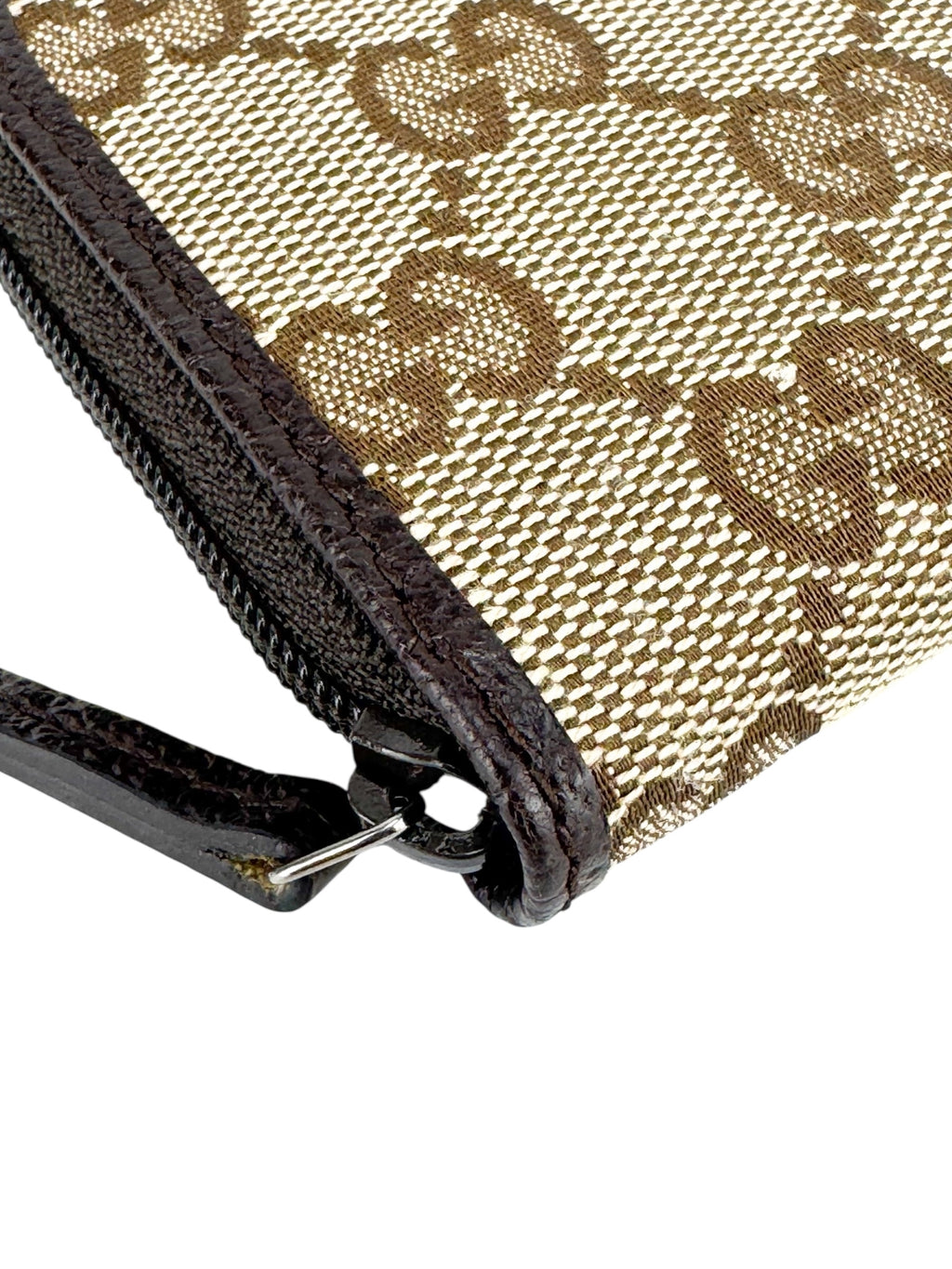 Gucci Brown Canvas and Leather Coin Wallet