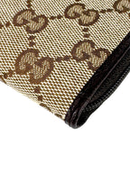 Gucci Brown Canvas and Leather Coin Wallet