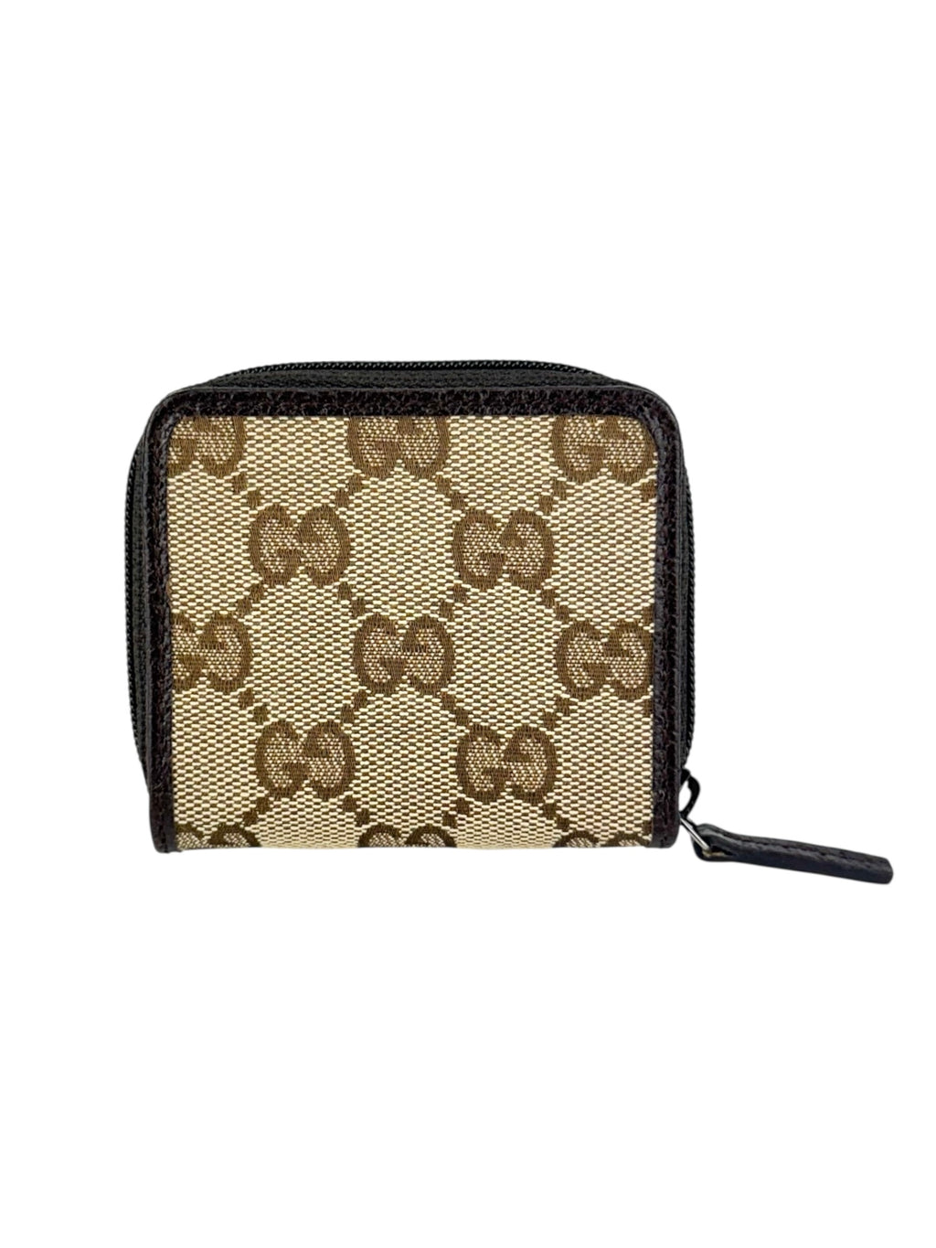 Gucci Brown Canvas and Leather Coin Wallet