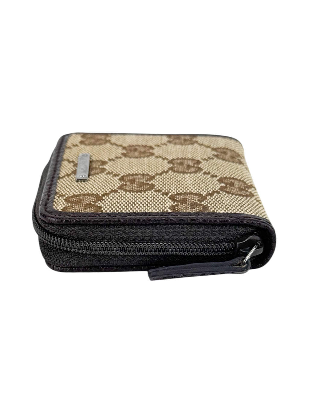 Gucci Brown Canvas and Leather Coin Wallet