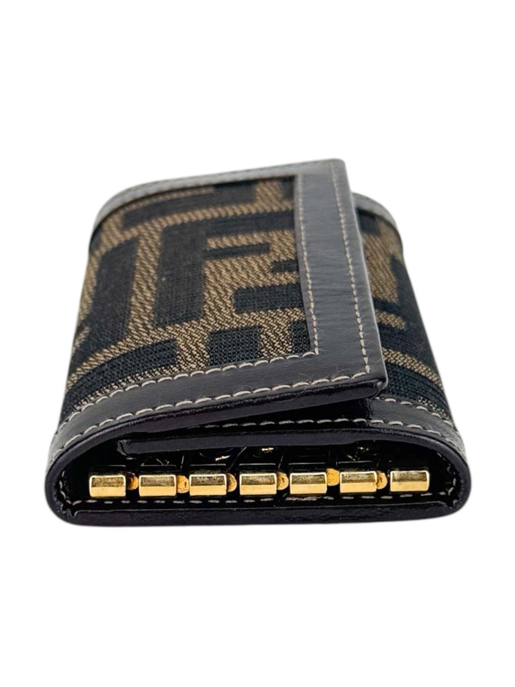 Fendi Zucca Canvas and Leather 6-Ring Key Case