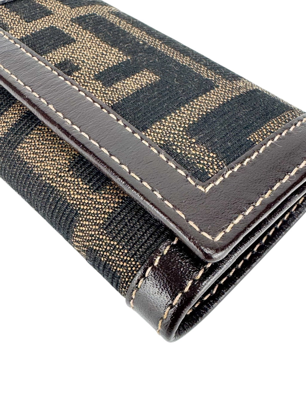 Fendi Zucca Canvas and Leather 6-Ring Key Case