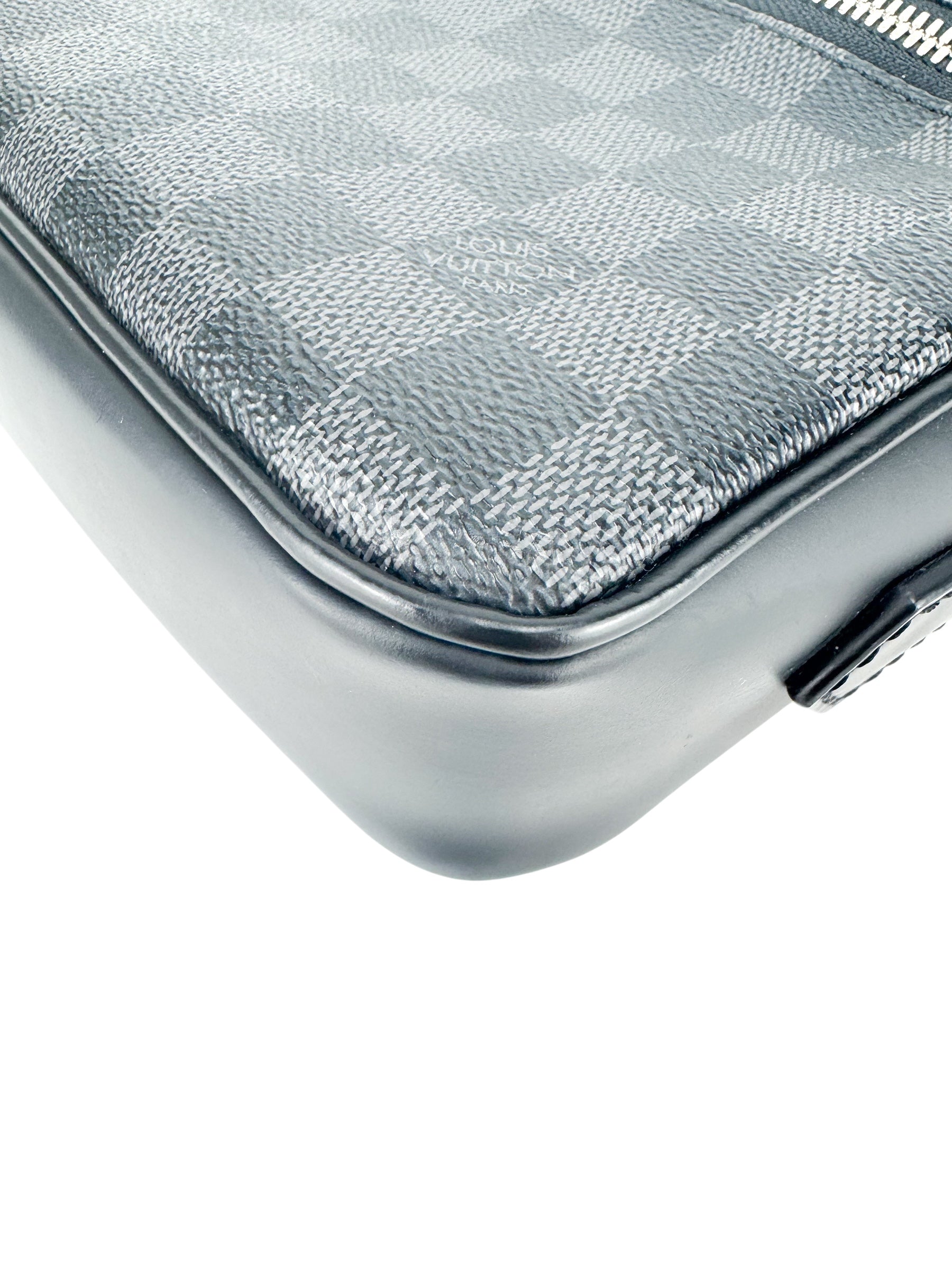 Louis Vuitton Damier Graphite Canvas Leather Kasai Clutch Bag