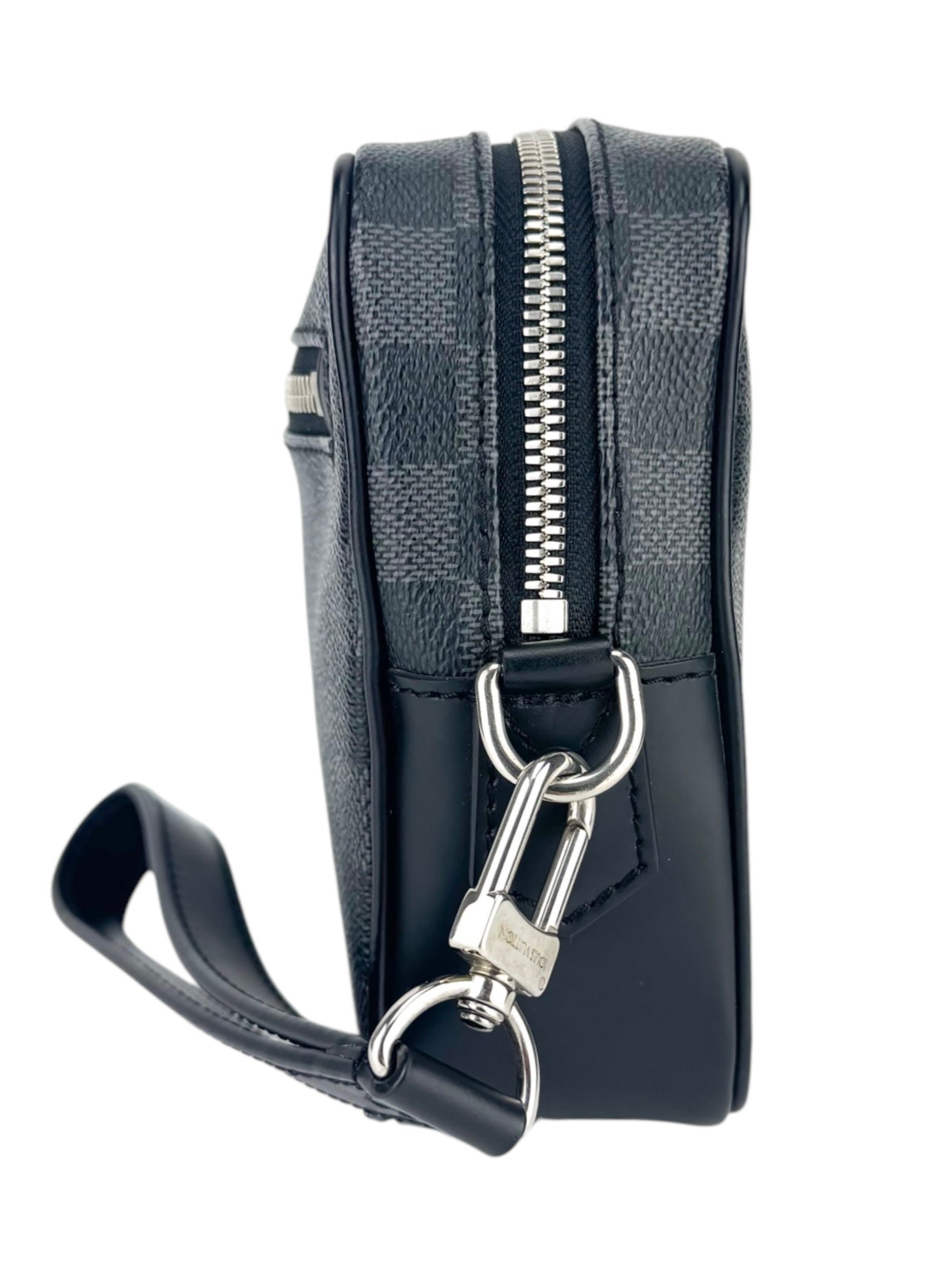 Louis Vuitton Damier Graphite Canvas Leather Kasai Clutch Bag