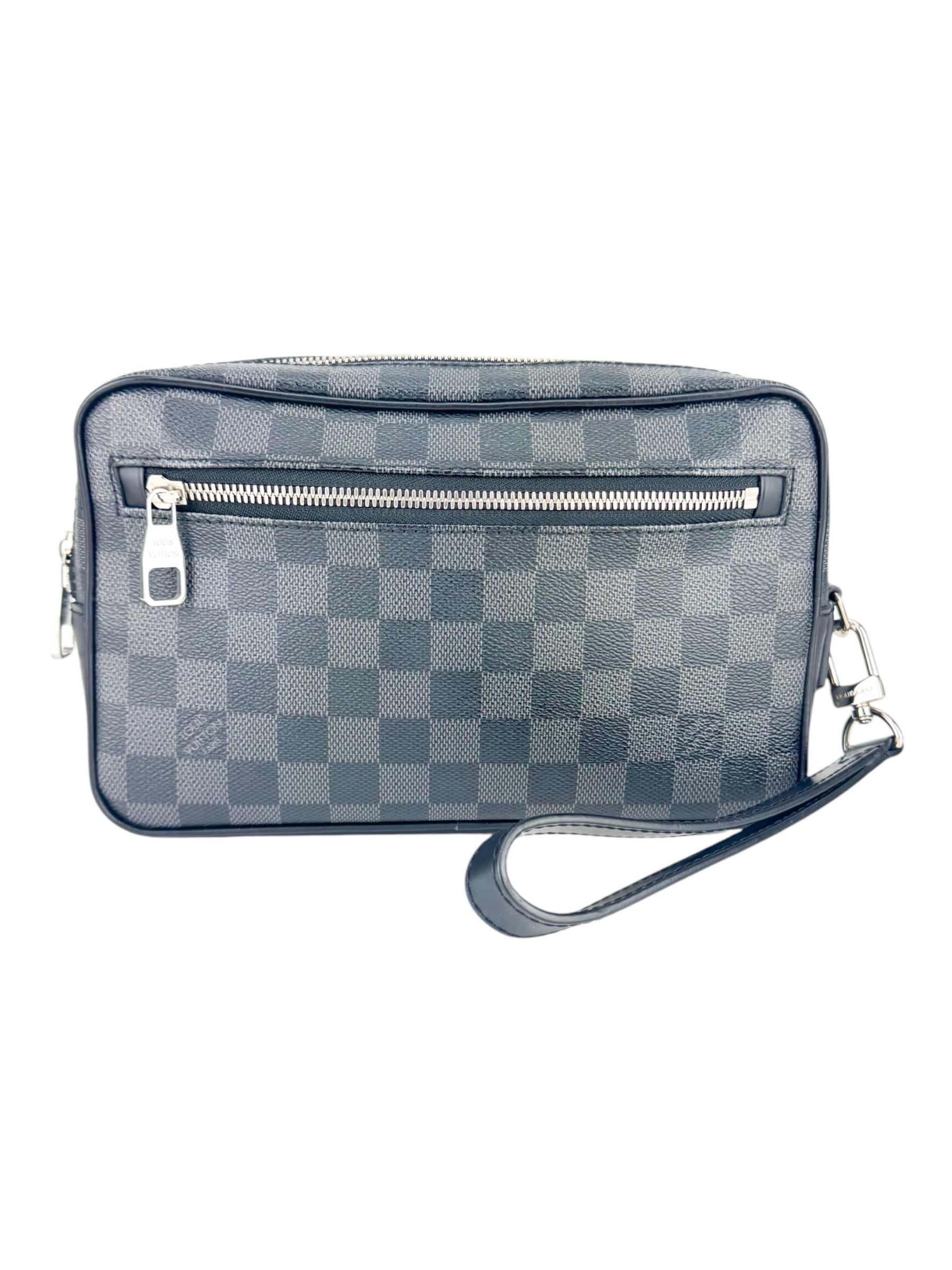 Louis Vuitton Damier Graphite Canvas Leather Kasai Clutch Bag