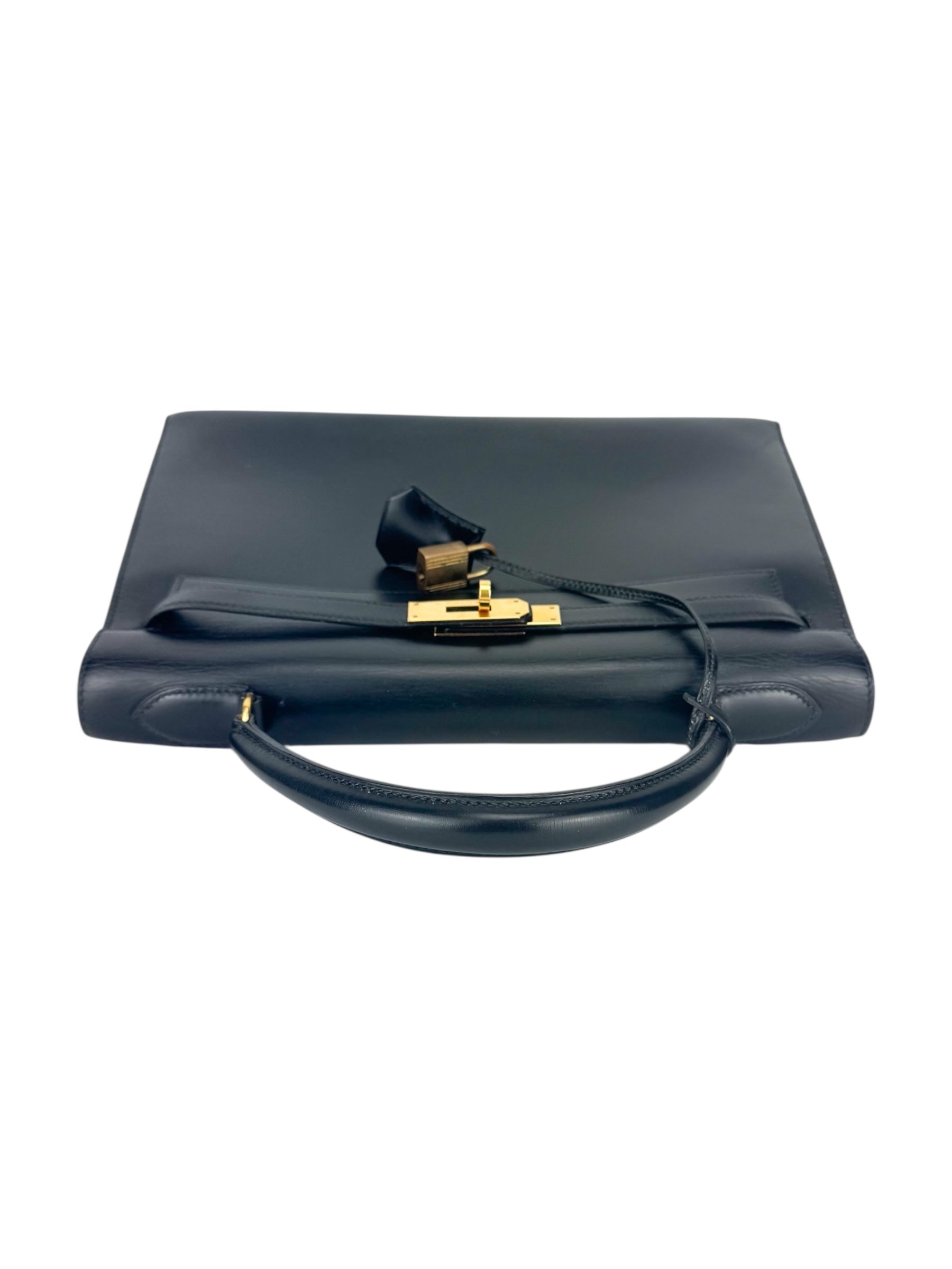 Hermes Black Box Calf Leather Kelly 32
