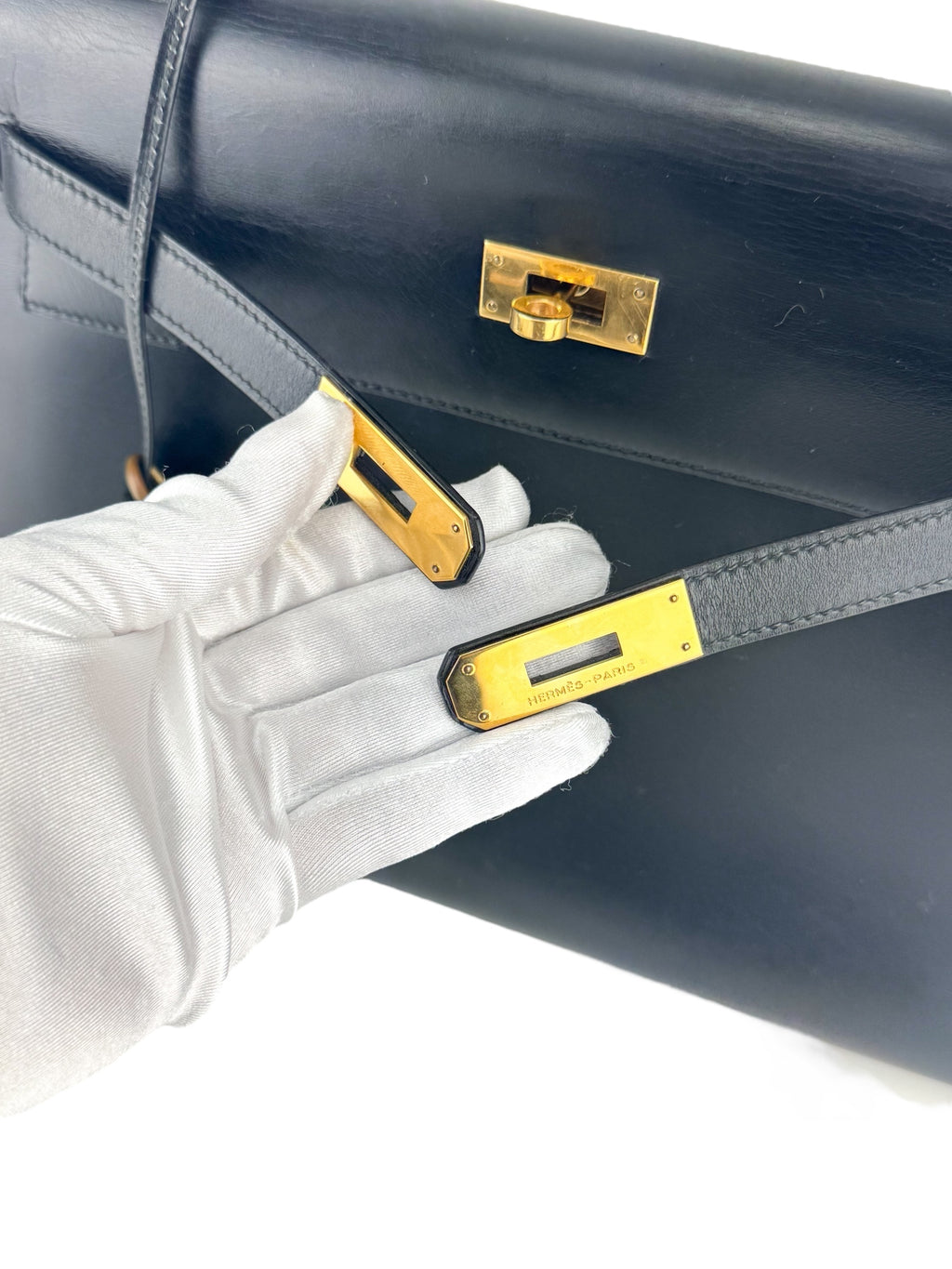 Hermes Black Box Calf Leather Kelly 32
