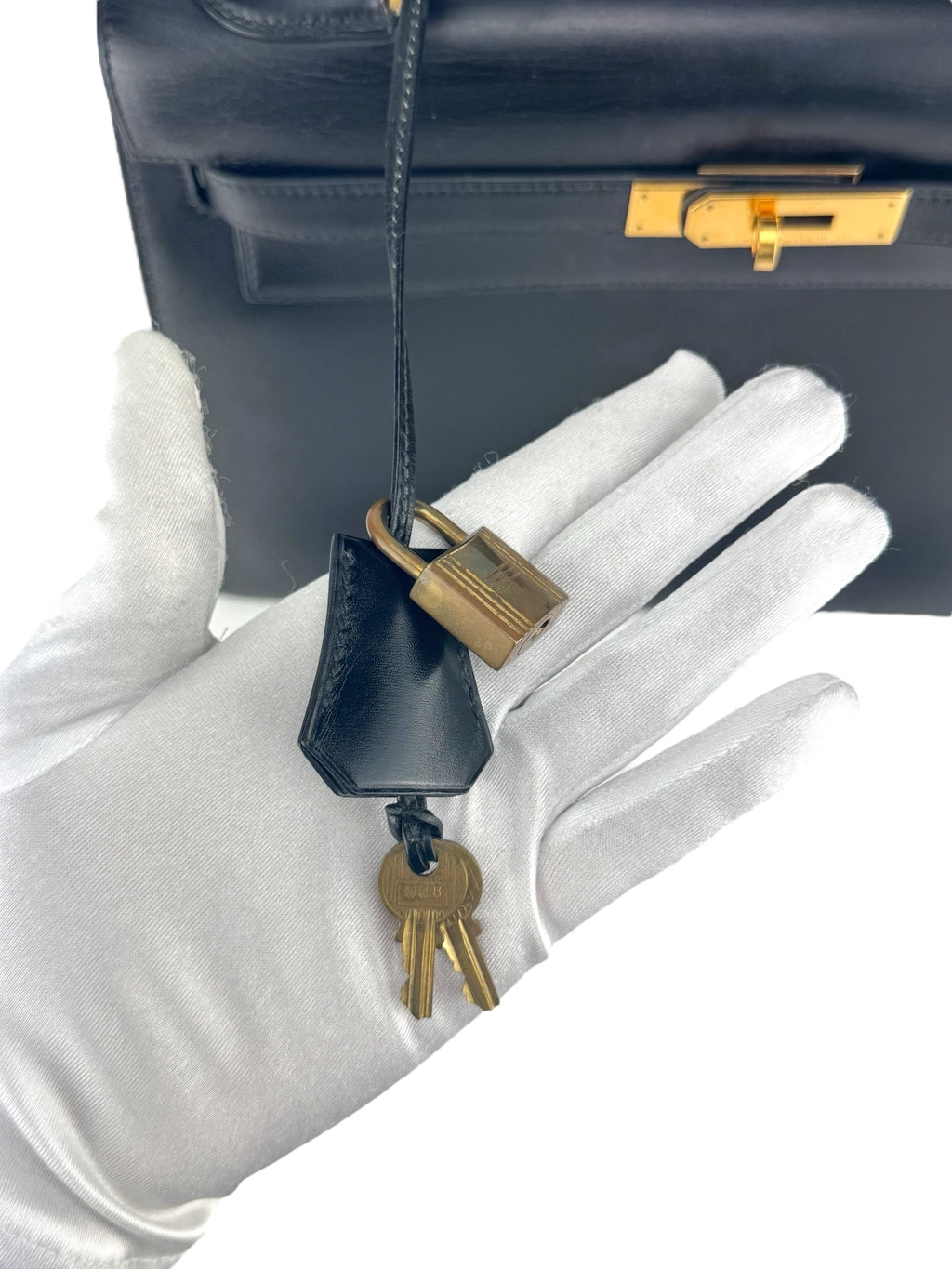 Hermes Black Box Calf Leather Kelly 32