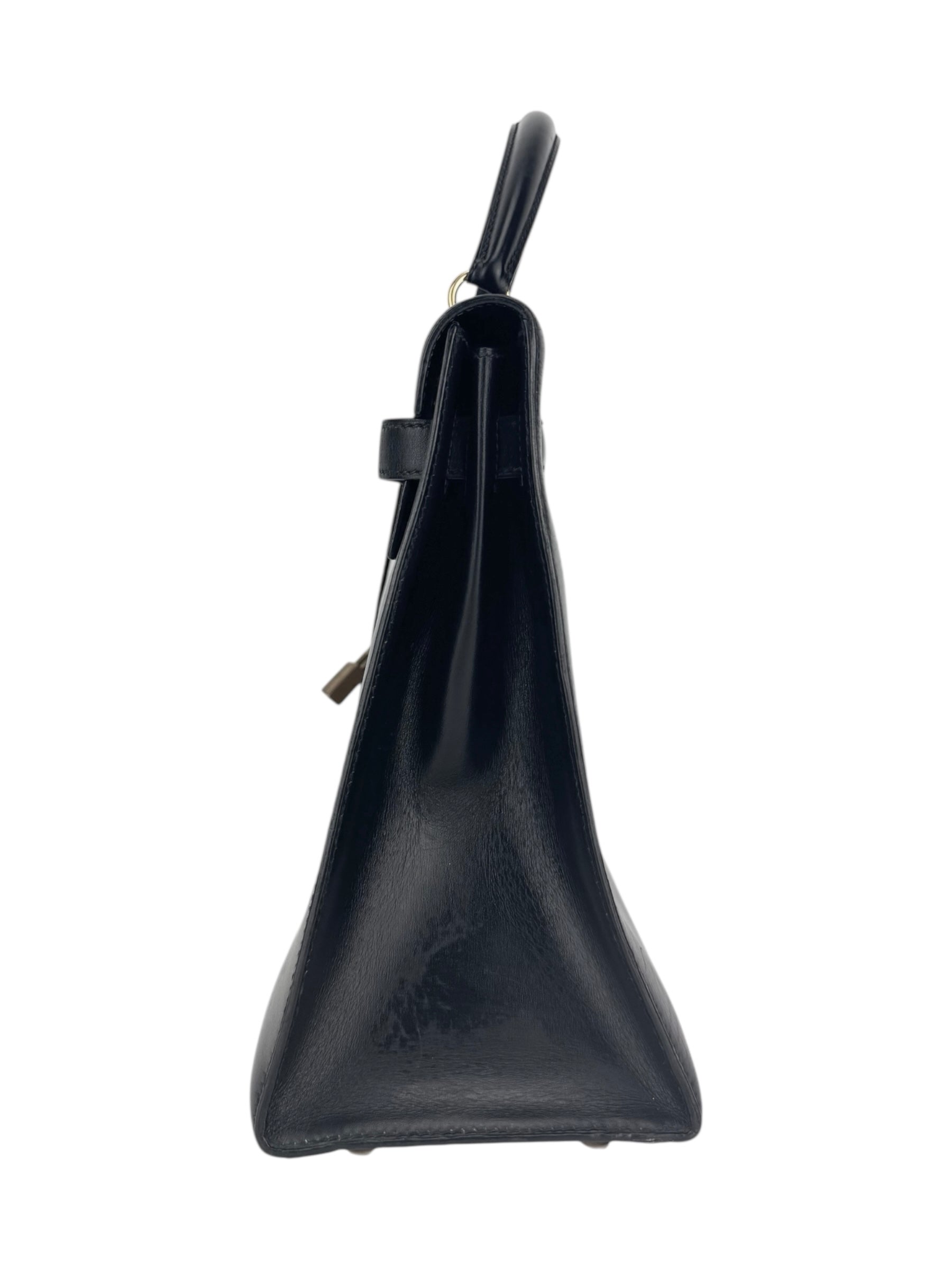 Hermes Black Box Calf Leather Kelly 32