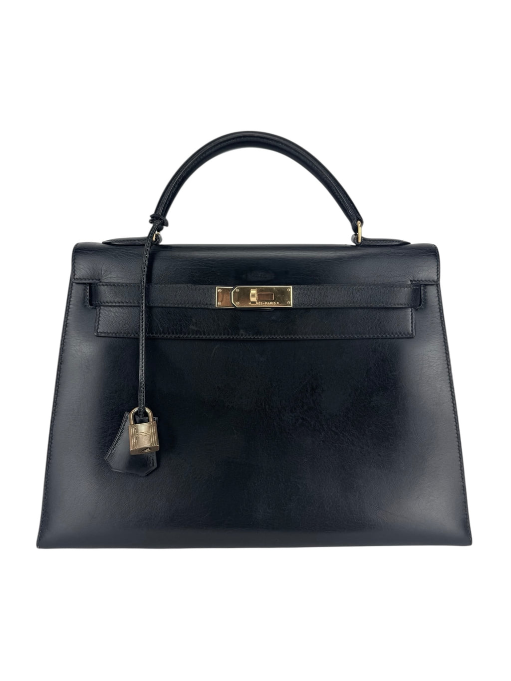 Hermes Black Box Calf Leather Kelly 32