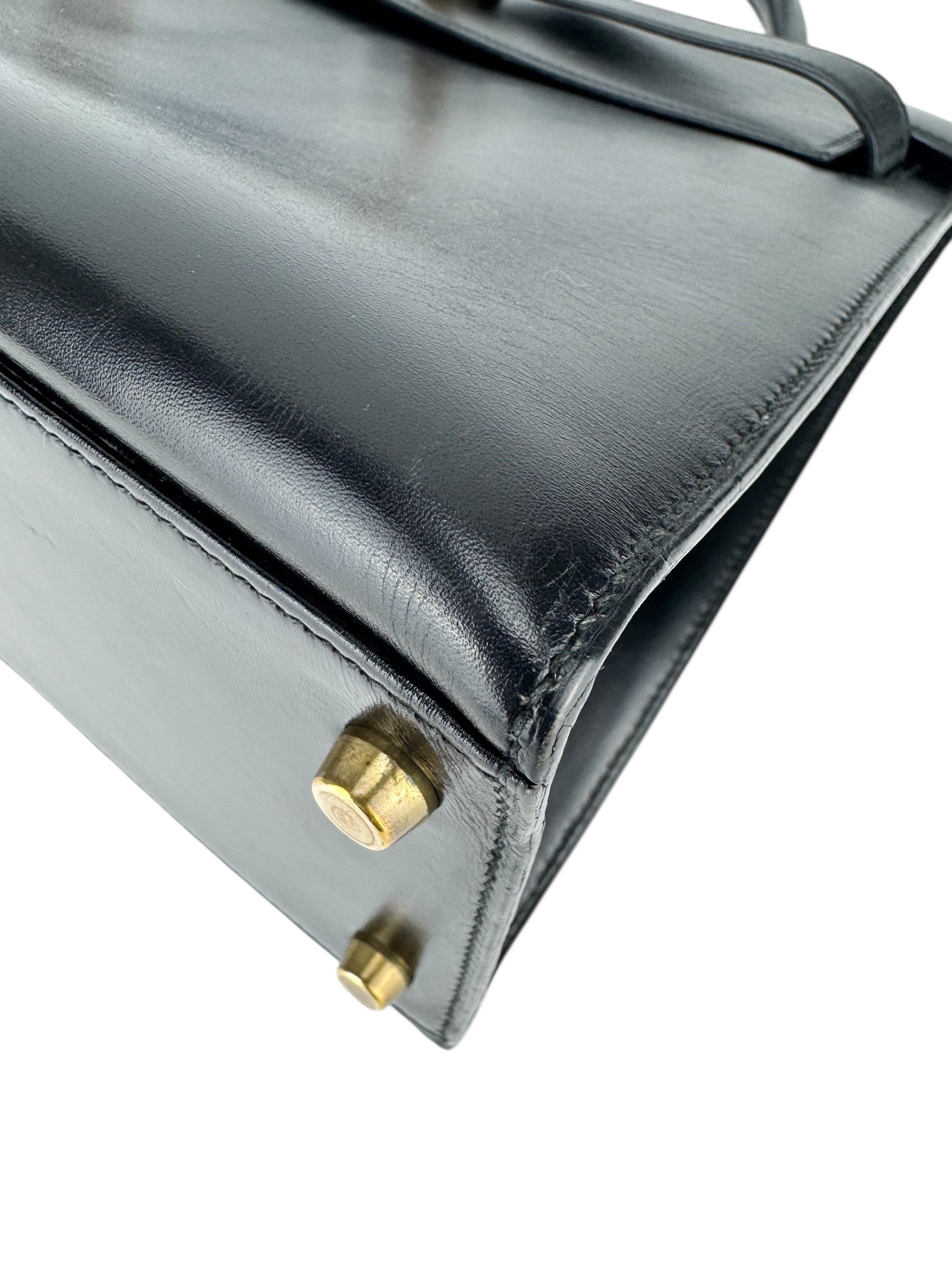 Hermes Black Box Calf Leather Kelly 32