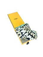 Fendi Bubble Letter Olive Green, Mint Green, Black and Pink Bandeau