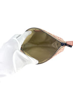 Fendi Beige and Pink Canvas Zucchino Cosmetic Pouch