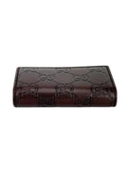 Gucci Brown Leather Guccissima 6 Ring Key Case Holder