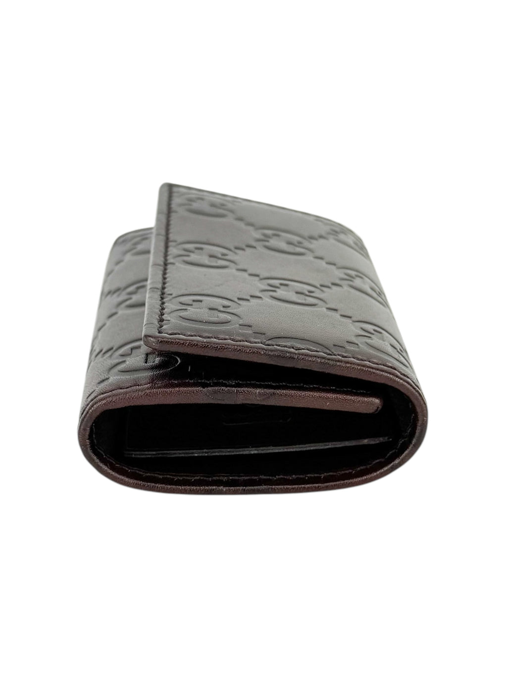 Gucci Brown Leather Guccissima 6 Ring Key Case Holder