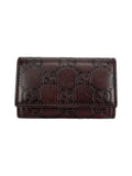 Gucci Brown Leather Guccissima 6 Ring Key Case Holder