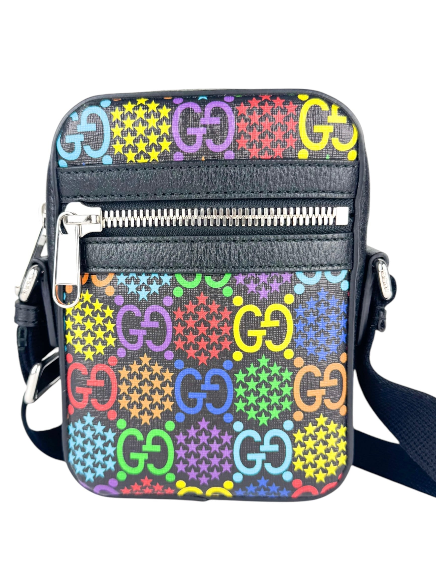 Gucci Multicolor Coated Canvas Leather GG Psychedelic Shoulder Bag