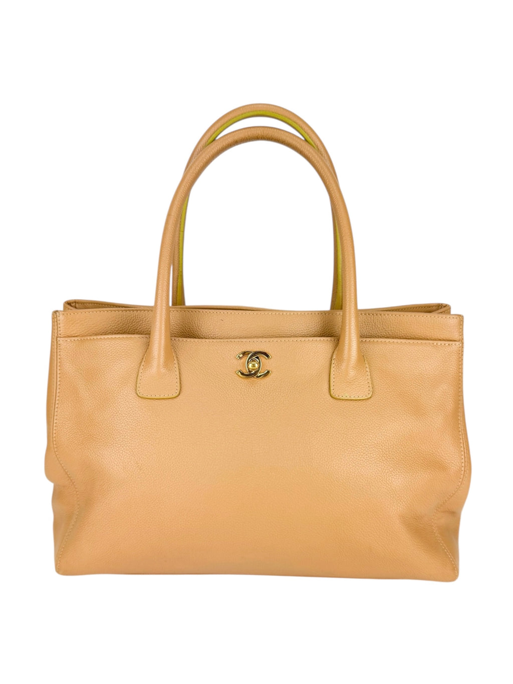Chanel Beige Caviar Leather Cerf Executive Tote Bag
