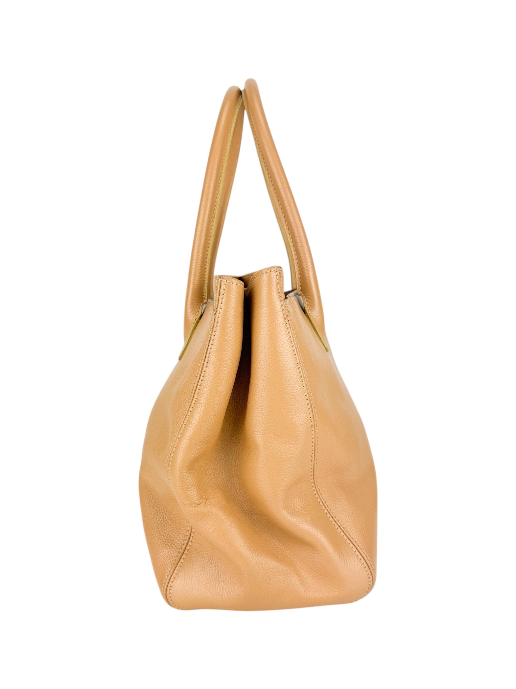 Chanel Beige Caviar Leather Cerf Executive Tote Bag