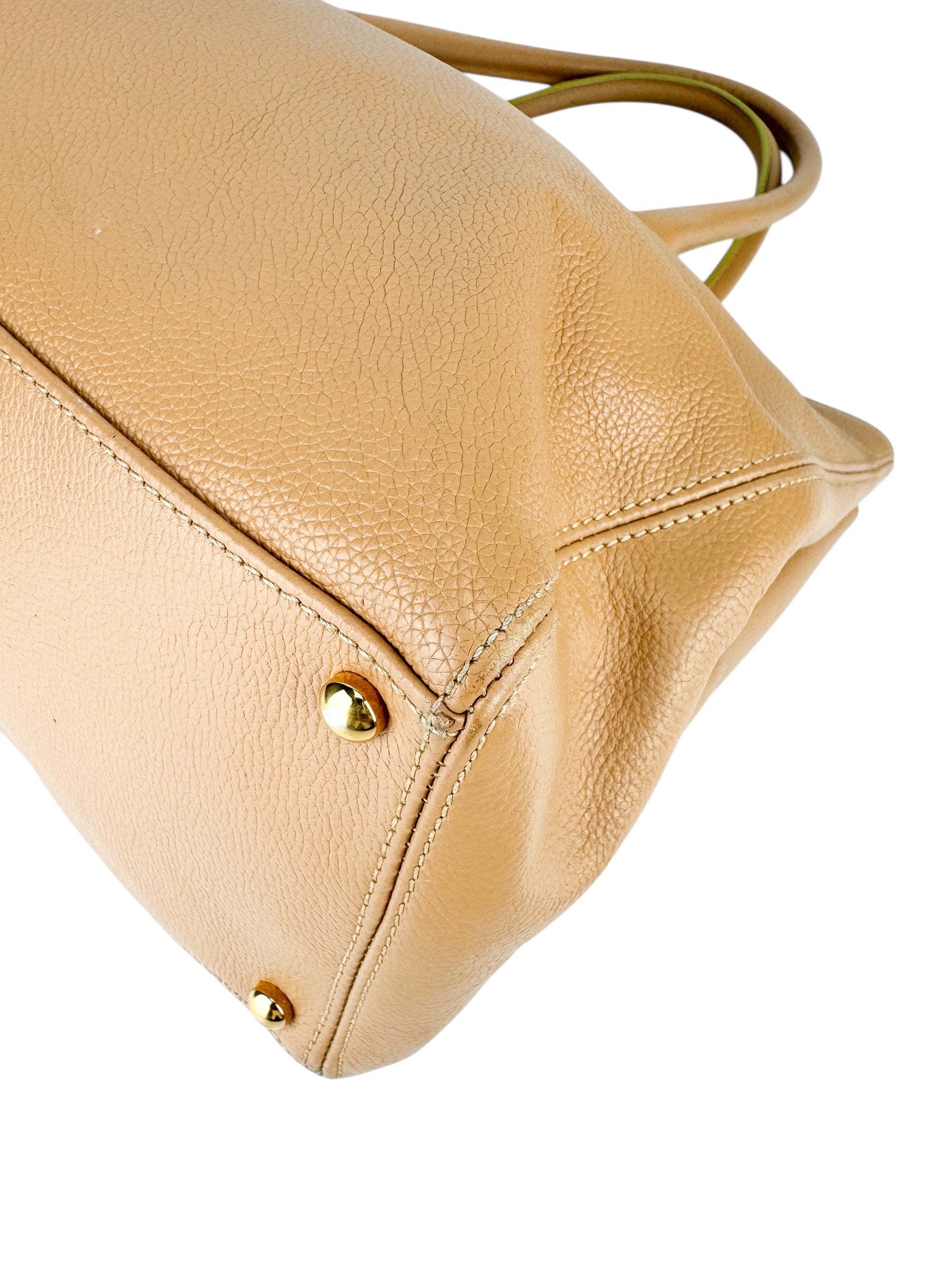 Chanel Beige Caviar Leather Cerf Executive Tote Bag