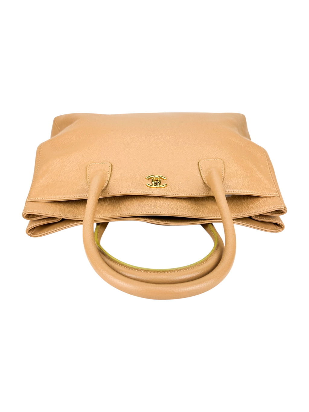 Chanel Beige Caviar Leather Cerf Executive Tote Bag