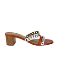 Hermes Cognac and Gris Argente Nappa Leather Ajaccio Sandals 39 (FULL SET)