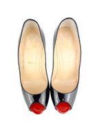 Christian Louboutin Black Patent Leather New Very Prive Heels 120