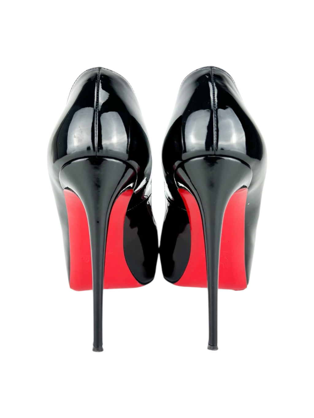 Christian Louboutin Black Patent Leather New Very Prive Heels 120