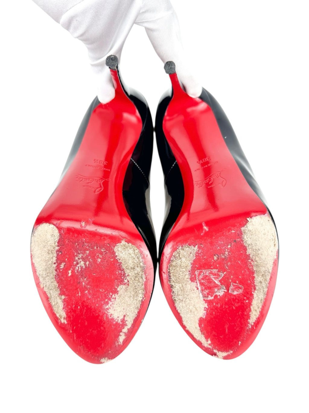 Christian Louboutin Black Patent Leather New Very Prive Heels 120