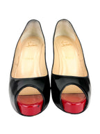 Christian Louboutin Black Patent Leather New Very Prive Heels 120