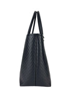 Gucci Black Leather Micro Guccissima Tote Bag