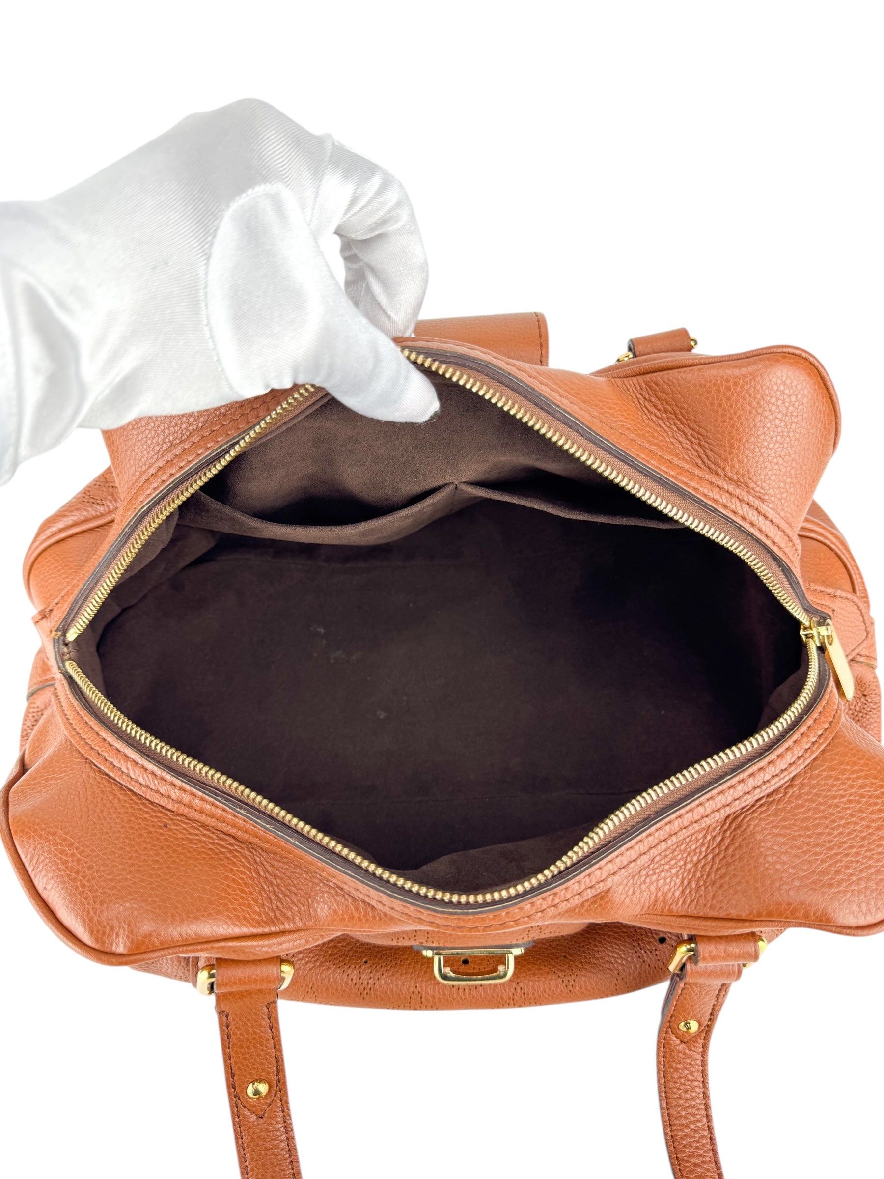 Louis Vuitton Brown Leather Mahina Luna Shoulder Bag PM