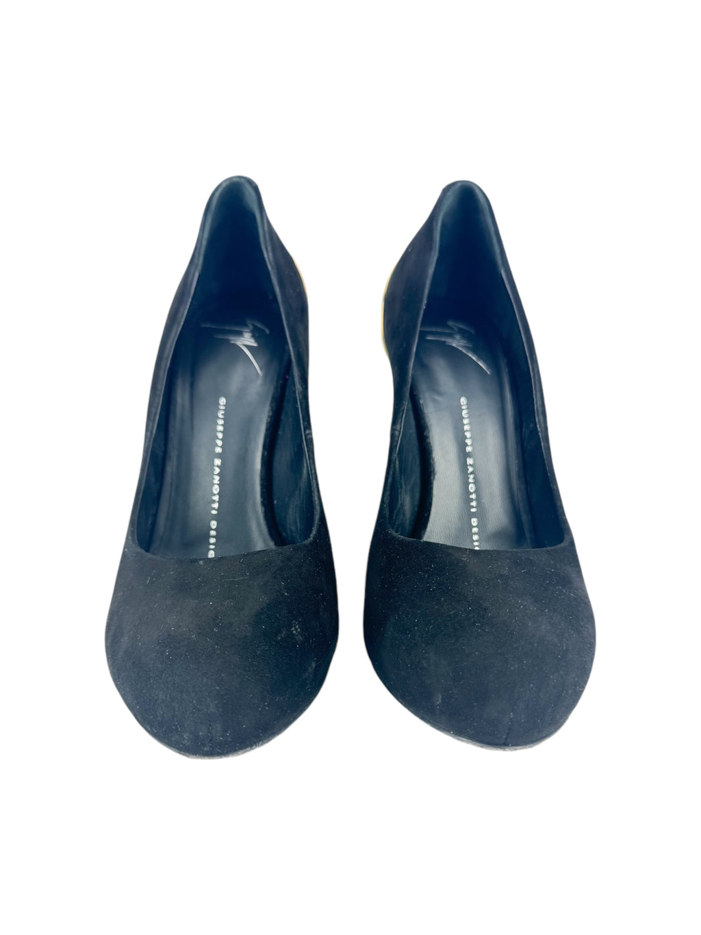 Giuseppe Black Suede Nana Heels 37.5