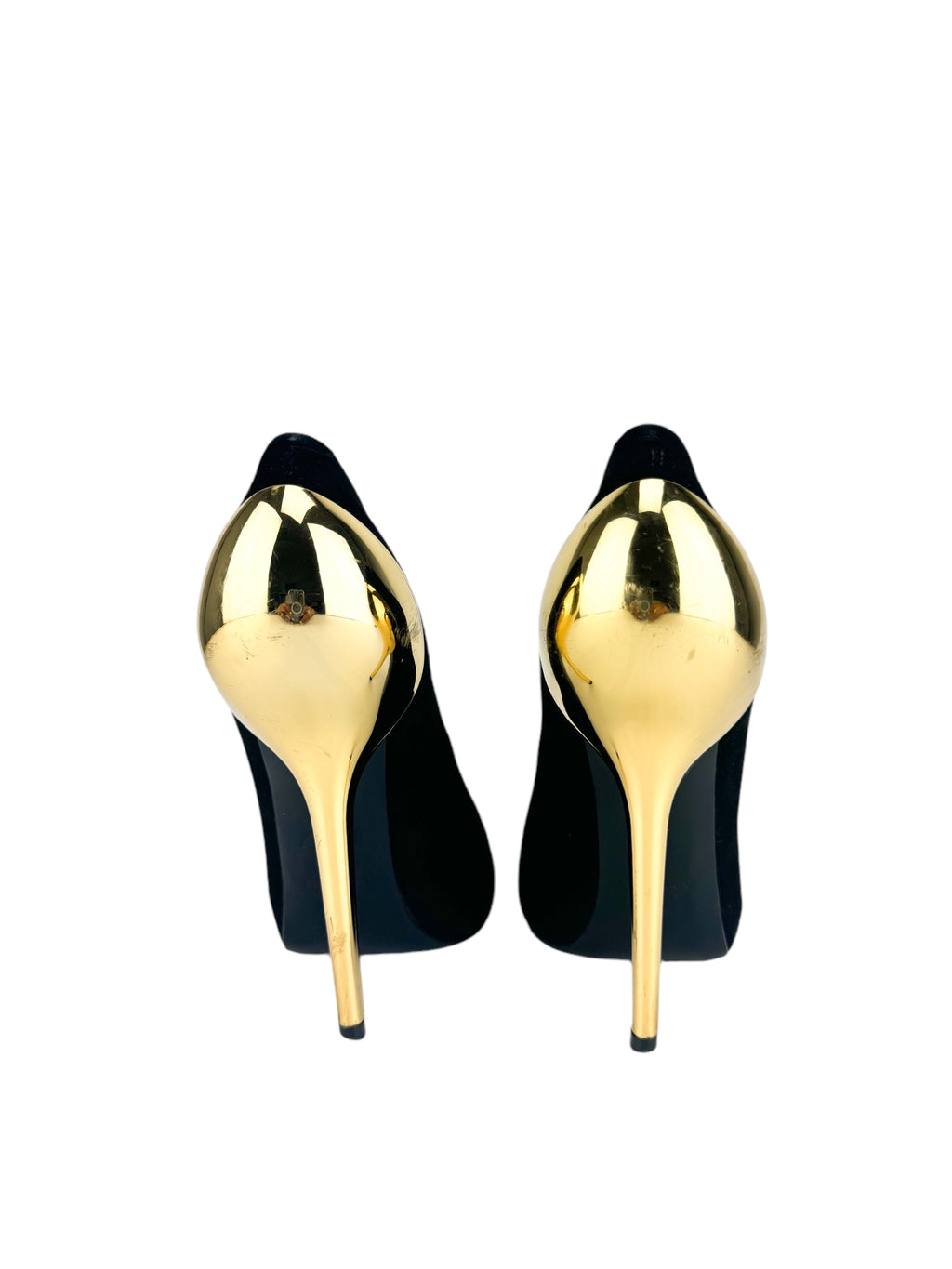 Giuseppe Black Suede Nana Heels 37.5
