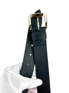 Gucci Black Leather Interlocking G Belt