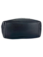 Chanel Black Caviar Leather Tortoise Shell Chain Tote Bag