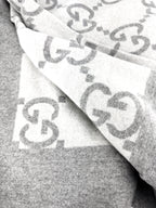 Gucci Light and Dark Grey Wool Blend Blanket