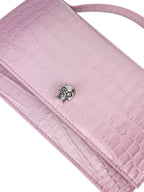 Alexander McQueen Lilac Leather Top Handle Skull Bag