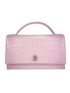 Alexander McQueen Lilac Leather Top Handle Skull Bag
