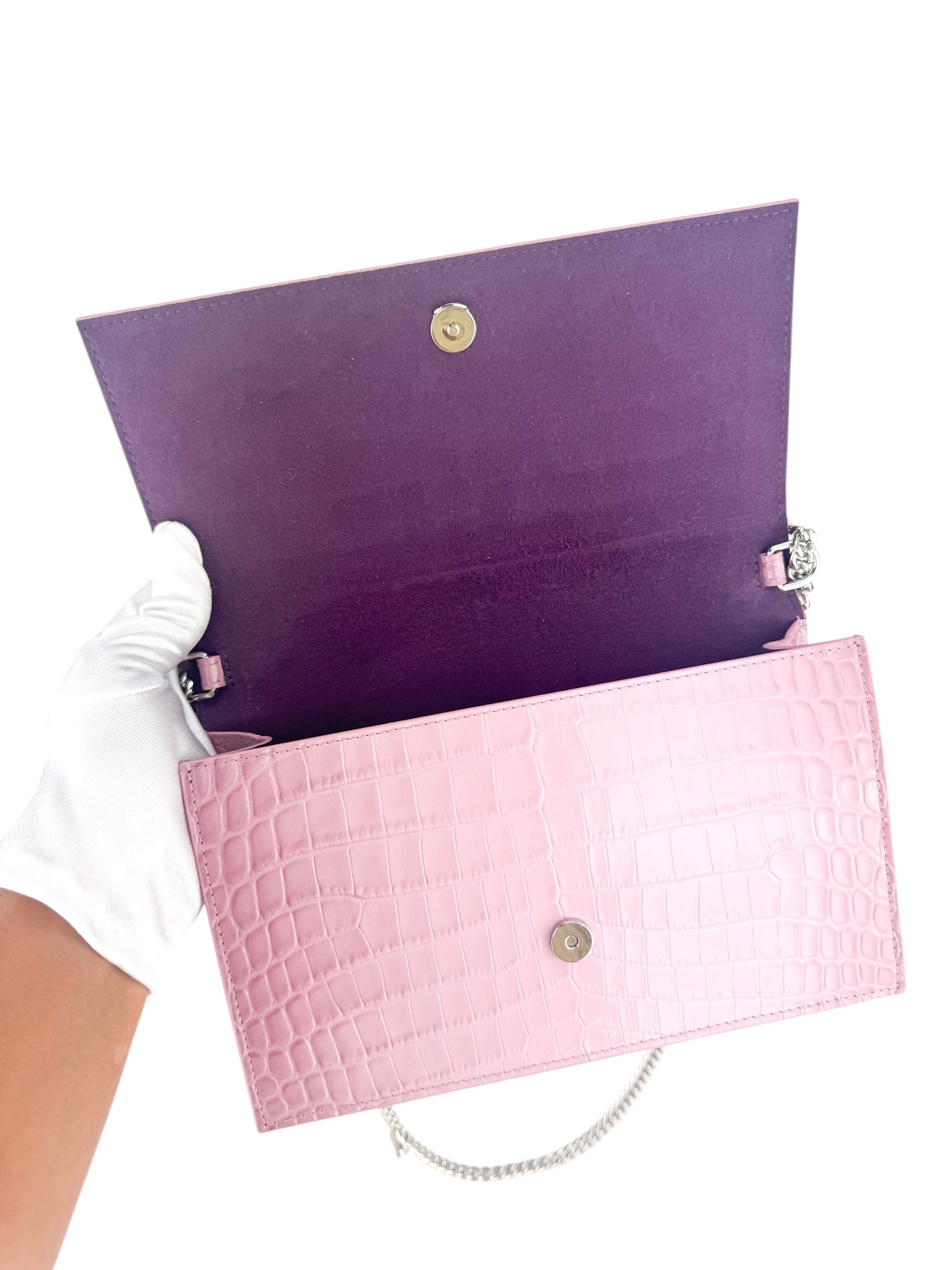 Alexander McQueen Lilac Leather Top Handle Skull Bag