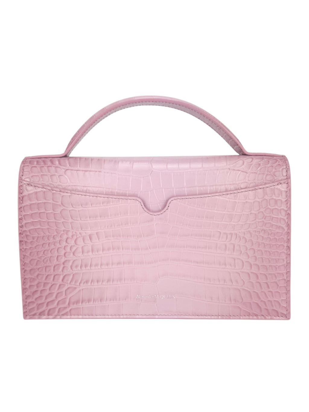 Alexander McQueen Lilac Leather Top Handle Skull Bag