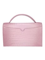 Alexander McQueen Lilac Leather Top Handle Skull Bag