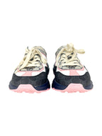 Gucci Beige, Navy, Light Pink and White GG Rhyton Sneakers
