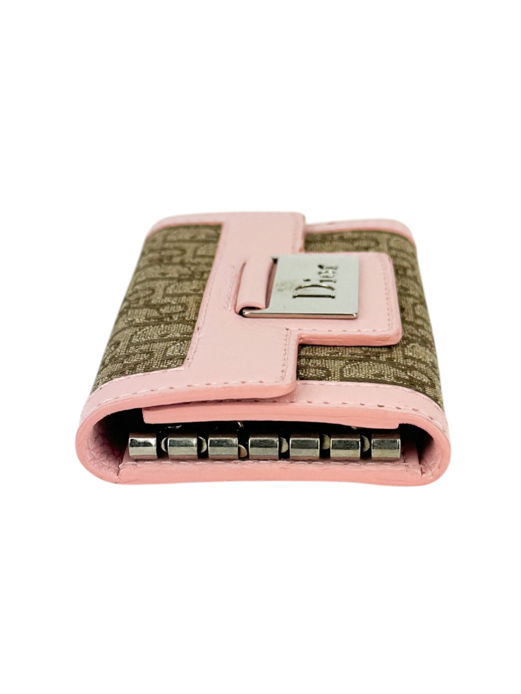 Dior Brown and Pink Monogram Canvas Key Case