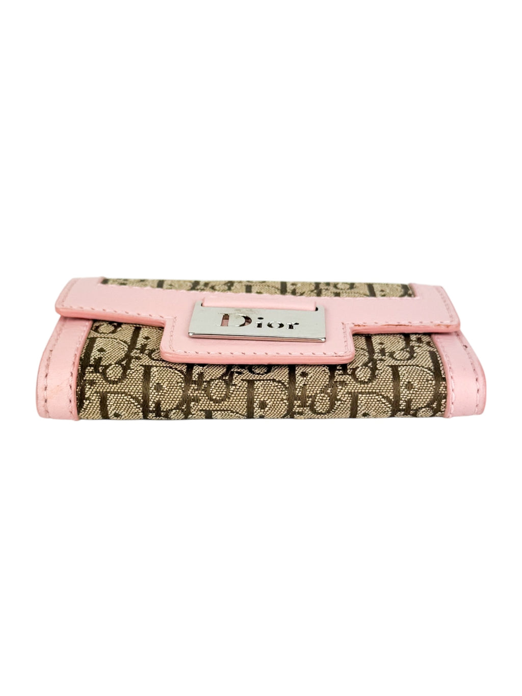 Dior Brown and Pink Monogram Canvas Key Case